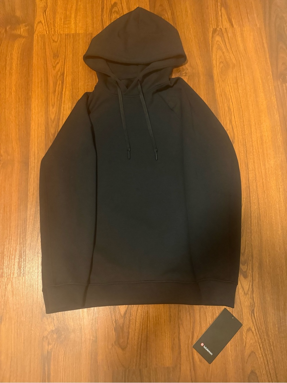 Men's Black Pullover Hoodie - Classic Casual Sweatshirt